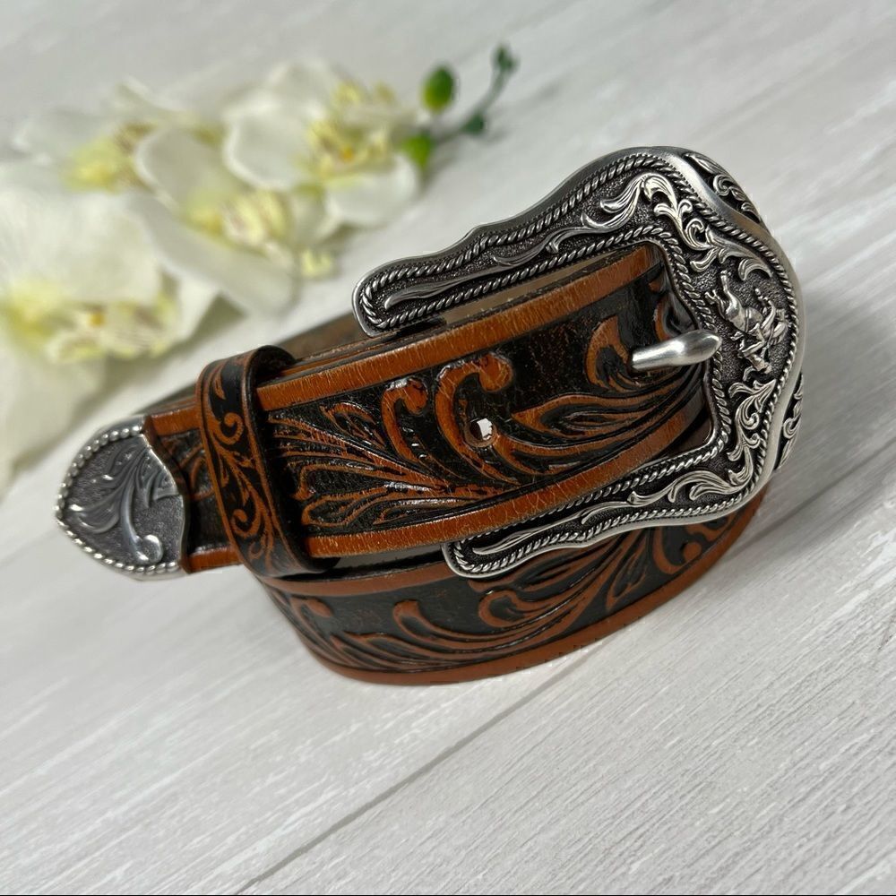Tony Lama Lil Westerly KIDS belt genuine leather